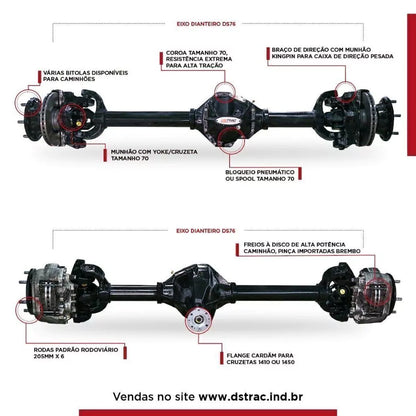 EIXO TRUCK IVECO DAILY 35/45